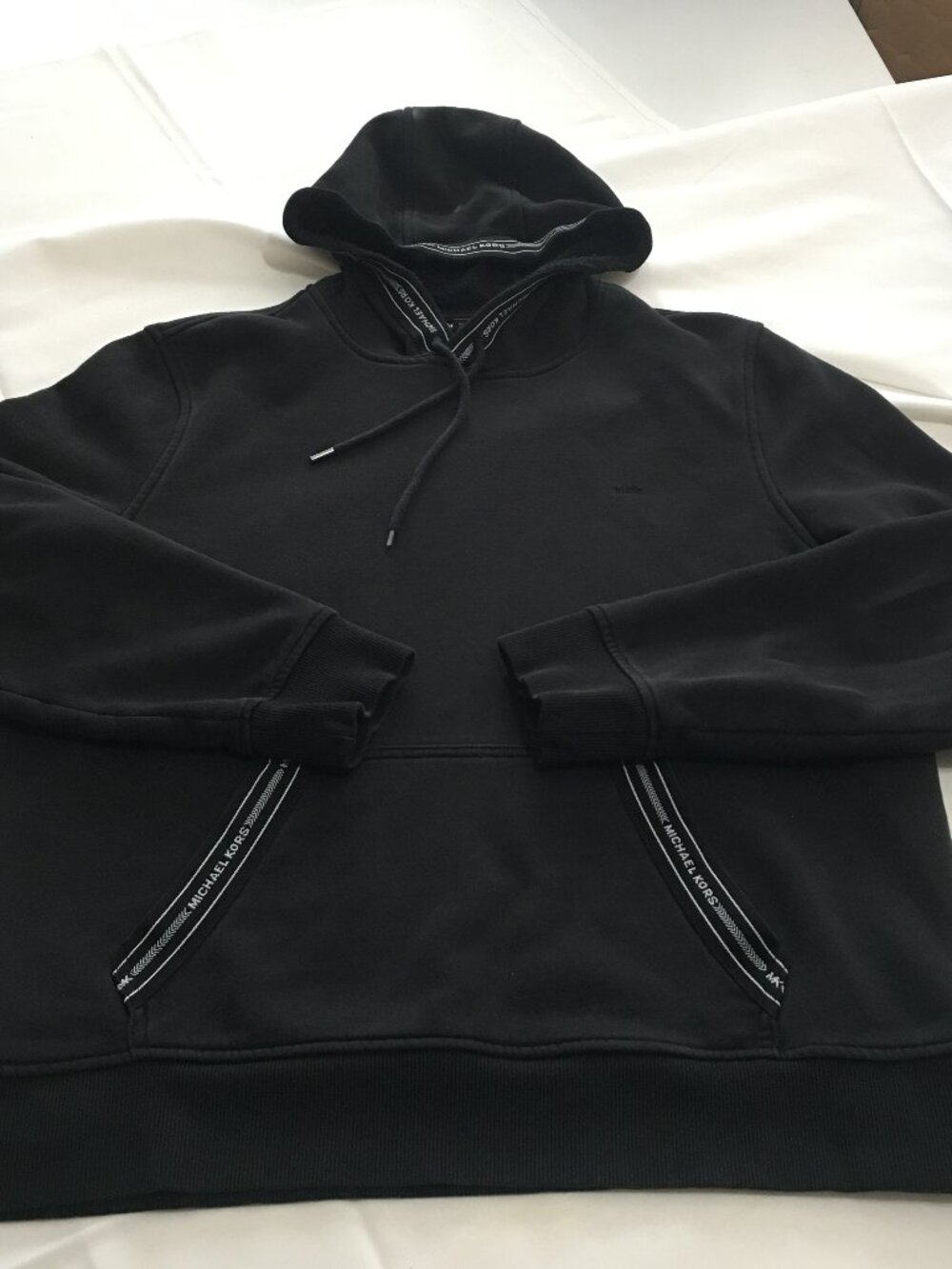 Michael Kors Mens Hoodie Sweatshirt Pullover Large Black
